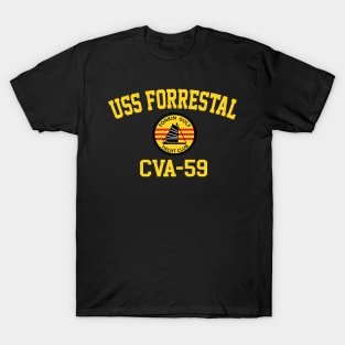 USS Forrestal CVA-59 Tonkin Gulf Yacht Club T-Shirt